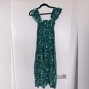 Hill House Green Floral Nap Dress